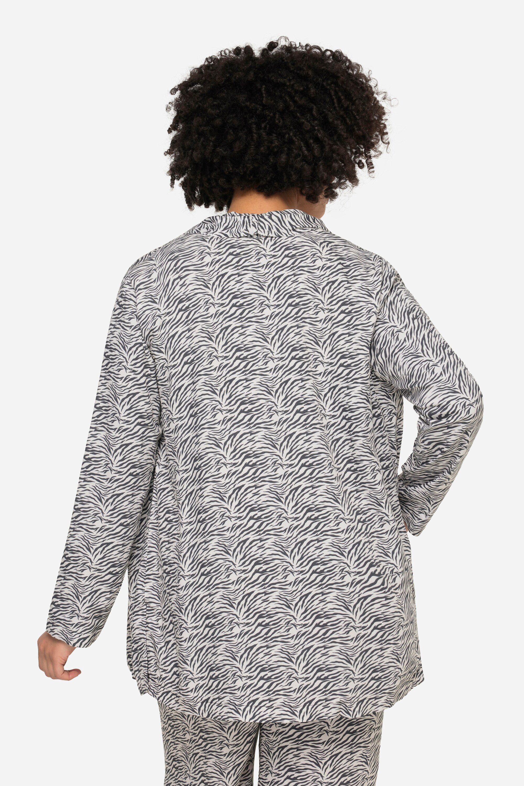 Angel of Style Tunika Kimono Zebradruck offene Form weiter Langarm