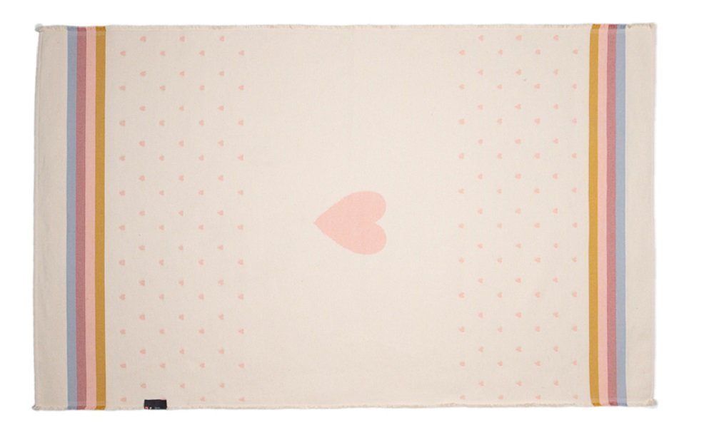 DAVID FUSSENEGGER Kinderteppich Goliath 'Herz' 75 x 120 cm Altrosa