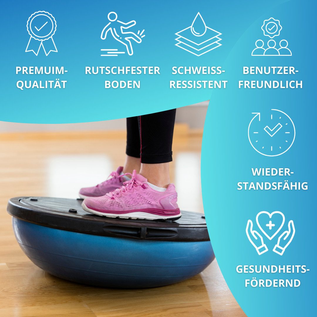 Winch Balancetrainer Balance Ball PRO, Fitness, Yoga & Pilates, 3 Jahre Garantie, inklusive Luftpumpe und Zwei Zugbänder, Pilates, Rehabilitation