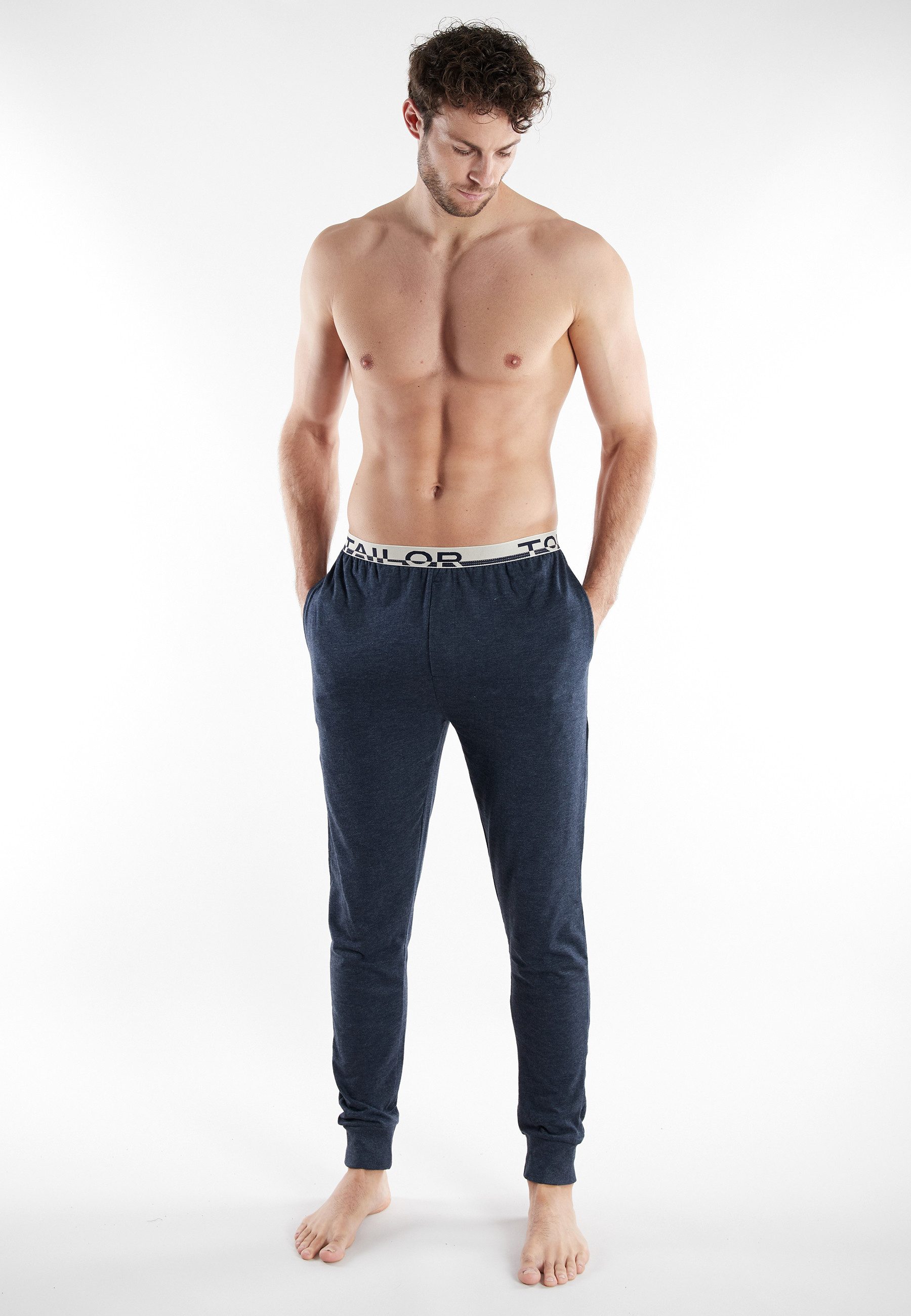 TOM TAILOR Pyjamahose Brügge Logobund, schmaler Fit, Seitentaschen, atmungs günstig online kaufen