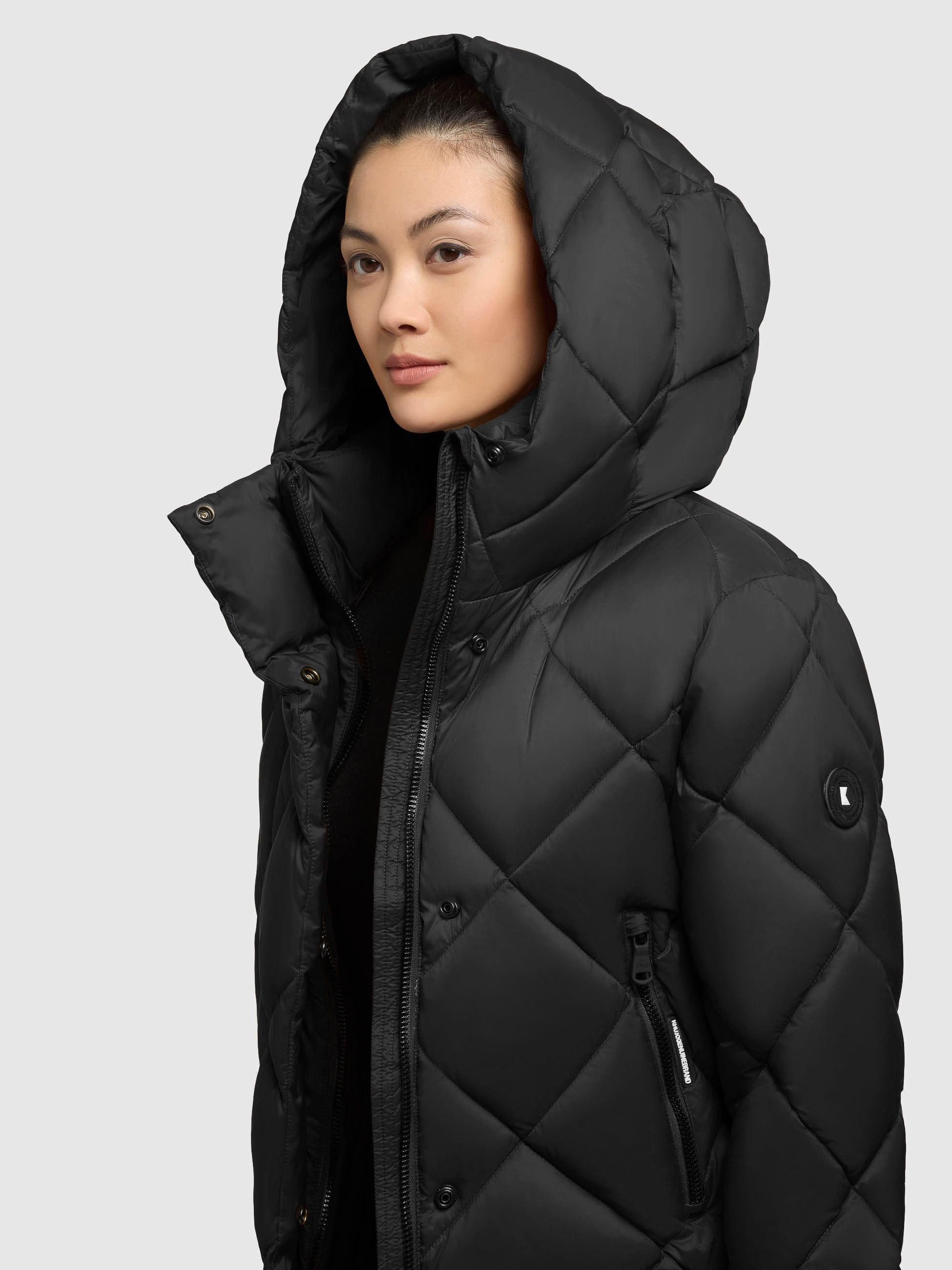 khujo Steppjacke Lilian Damen Winterjacke mit Karo-Steppung