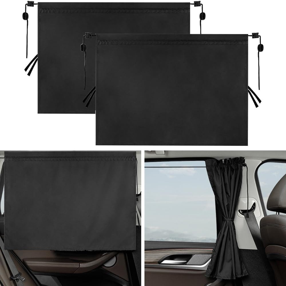 FELIXLEO Autosonnenschutz 2 Stück Sonnenschutz Auto Vorhang, Seitenfenster Universal für Kinder