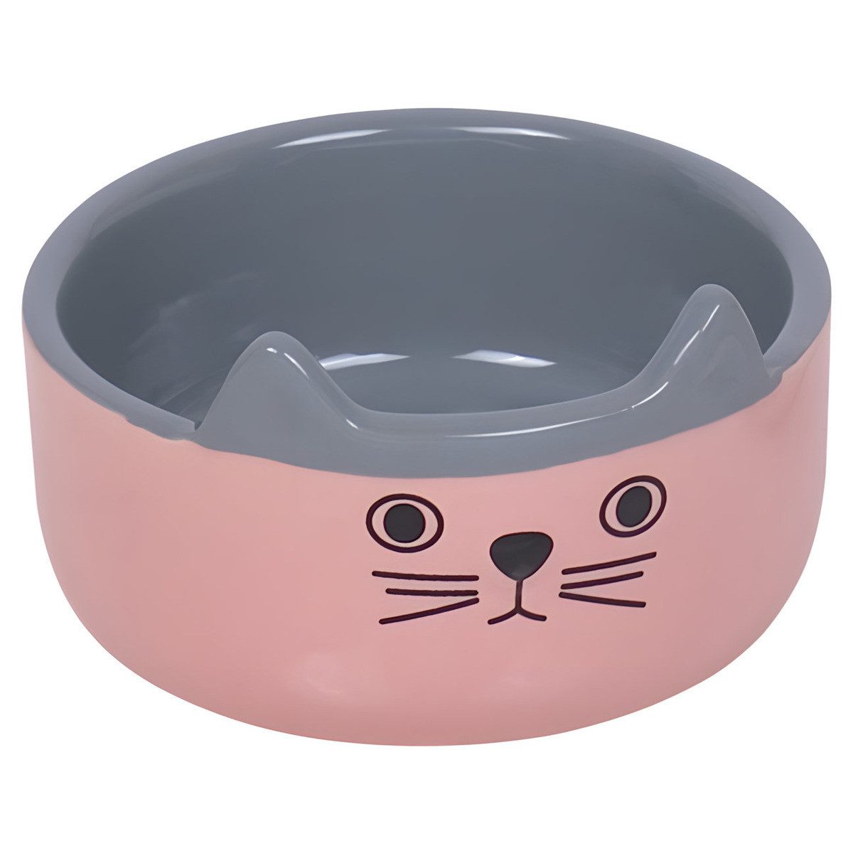 Nobby Futternapf Katzen Keramik Napf Cat Face pink