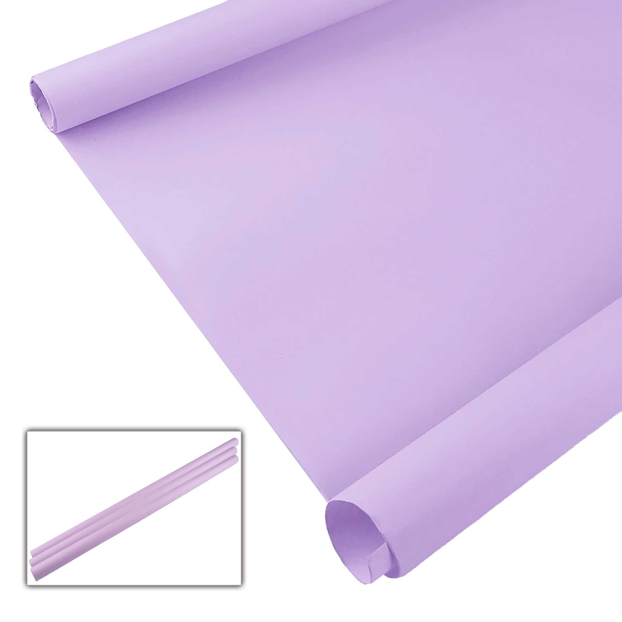 maDDma Пакувальний папір Пакувальний папір uni matt 3 Rollen Dekopapier Verpackungspapier, hellviolett