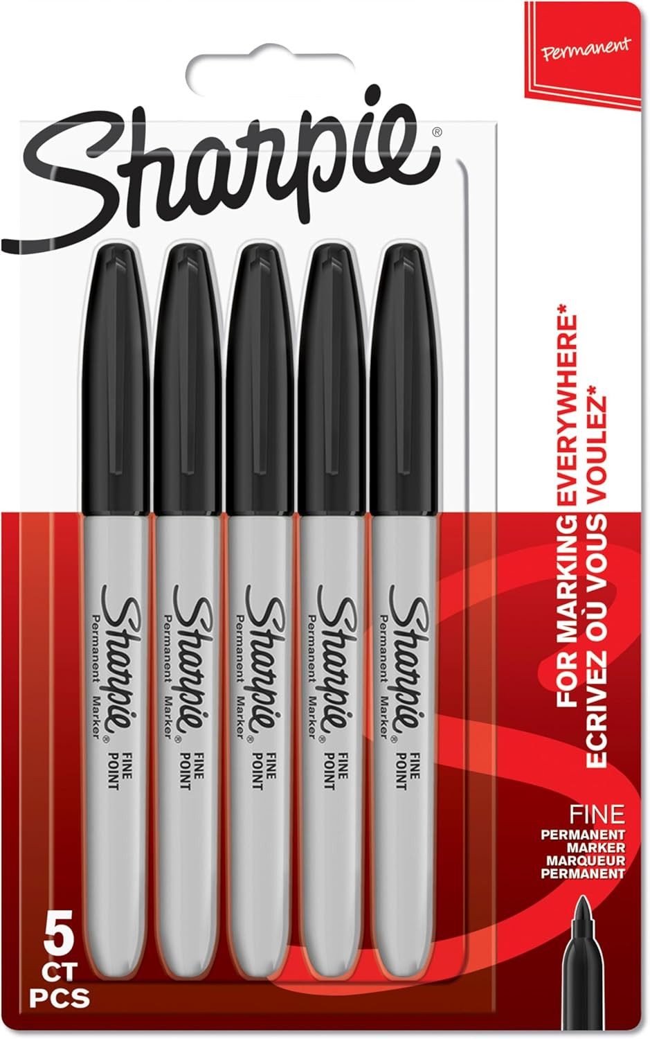 Sharpie Permanentmarker Sharpie PermMarker F Schwarz 5er