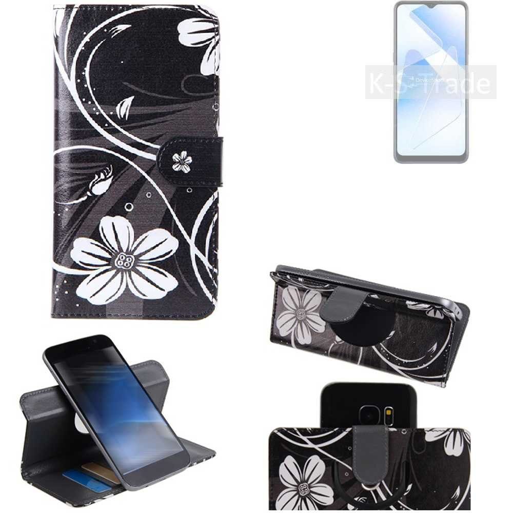 K-S-Trade Handyhülle für Oppo A53s 5G, Schutzhülle Handyhülle Hülle 360° Wallet Case ''Flowers''