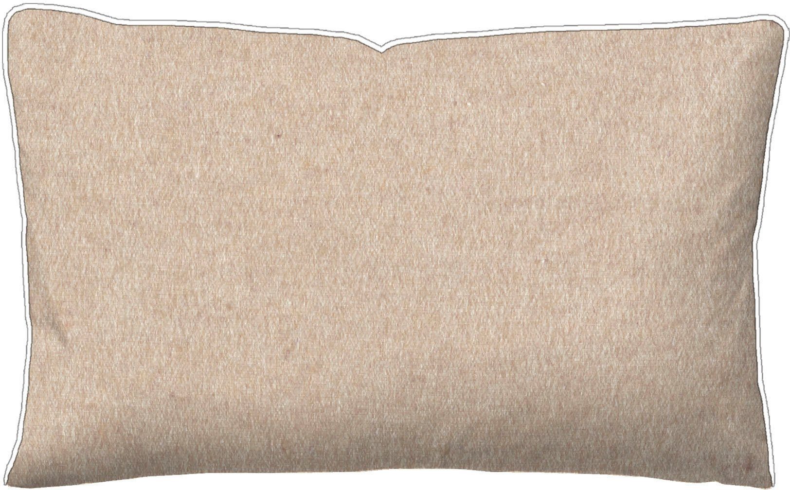 Biberna Kissenbezug 0840500 HERMAL Premium Biber Melange-Flanell 100% Baumwolle, (1 Stück), Kissenhülle, wärmend & weich, Reißverschluss, Satinpaspel