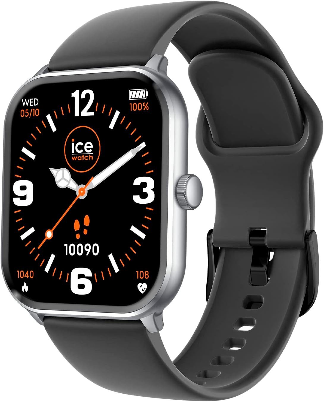 ice-watch ICE smart Smartwatch (4,4 cm, android ios), Digitale Smartwatch mit Silikonarmband Herzfrequenz Kalender IP68