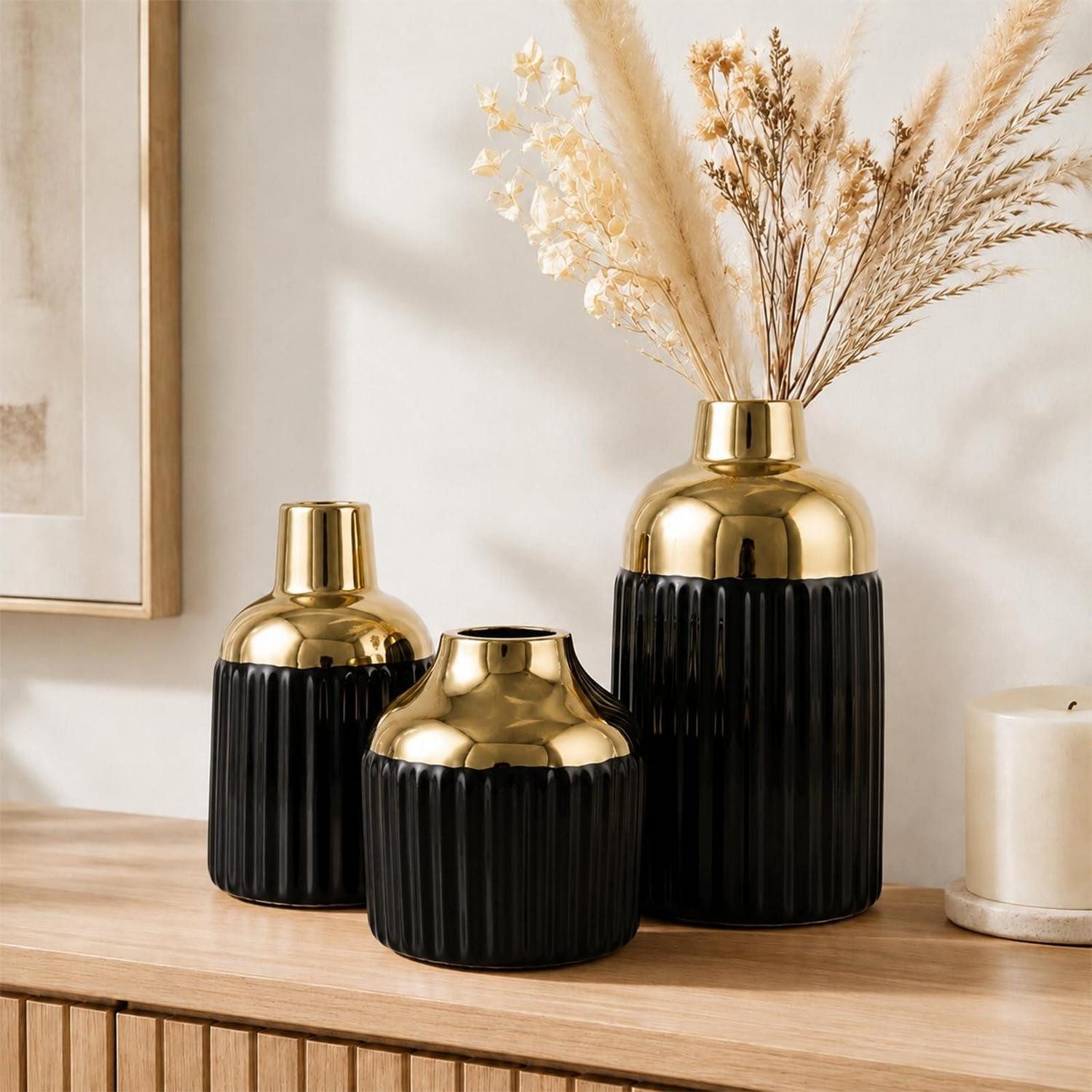 Vasen schwarz gold online kaufen