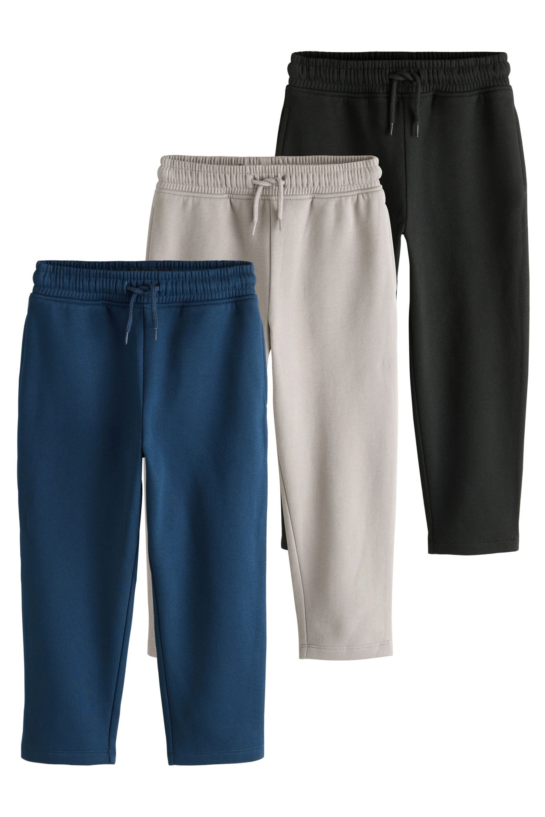 Jogginghose Jogginghose ohne Bündchen, 3er-Pack