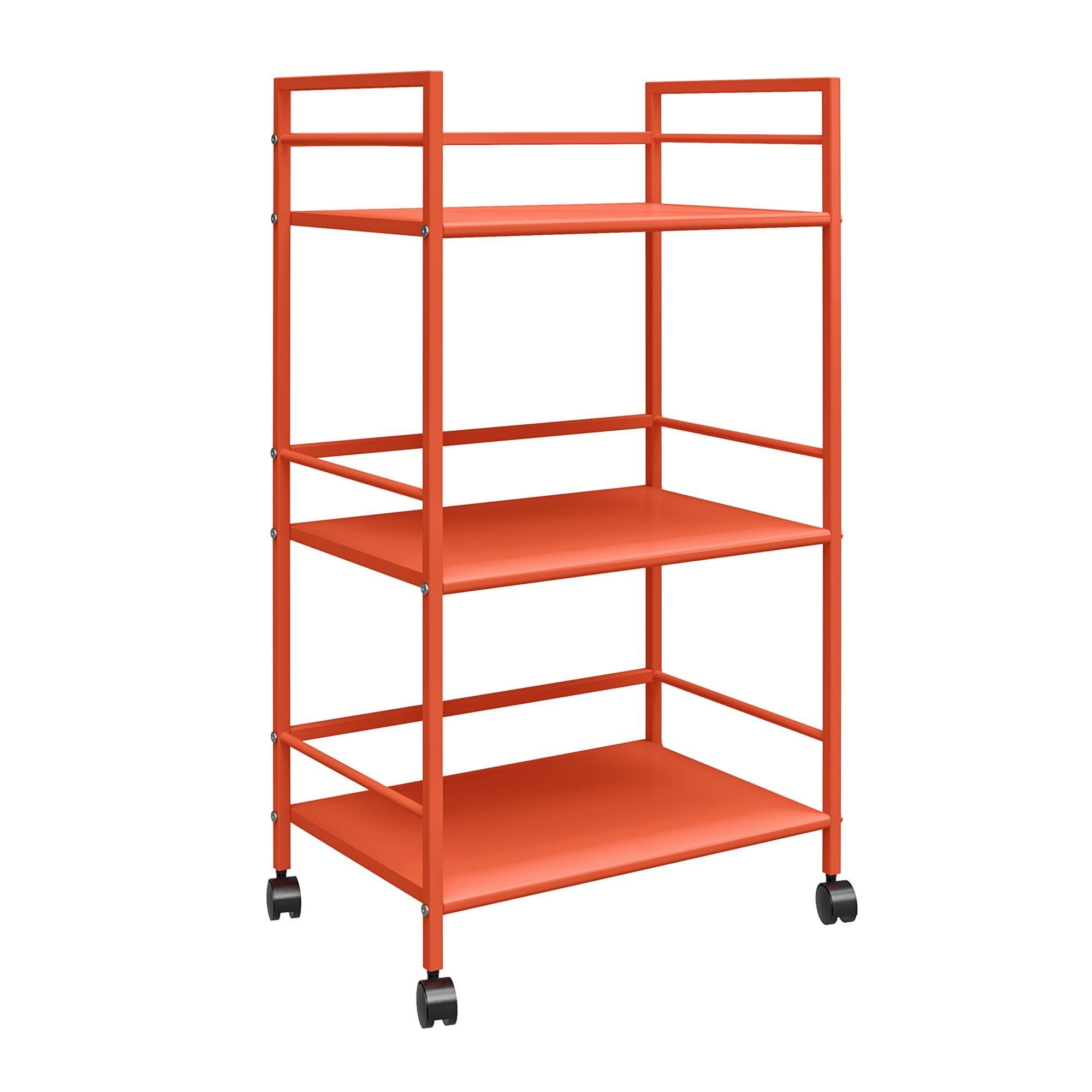 3 Breite orange cm mit Cache, Metall Fächer, Rollwagen 43 aus loft24