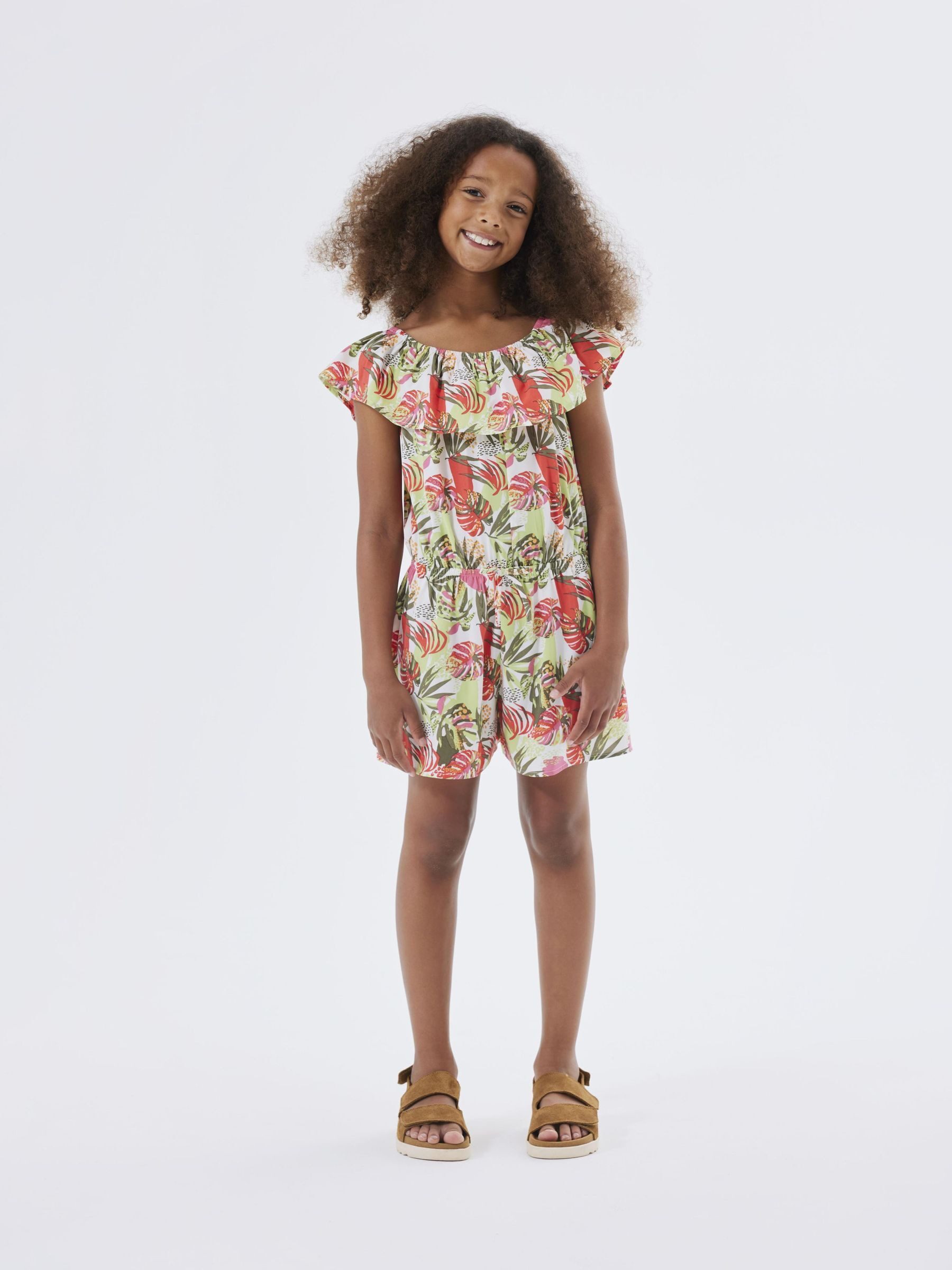 Name It Spitzenkleid - Lässiger, markantes Muster (knielang) NKFVINAYA SS PLAYSUIT FFFFF NOOS