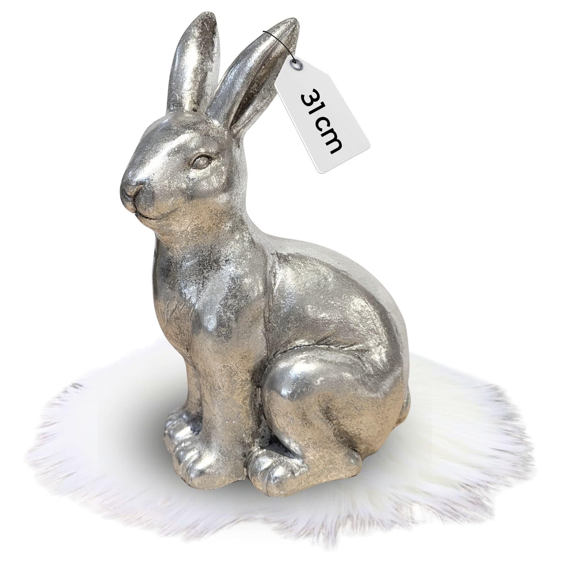 Bada Bing Tierfigur Deko Hase Silber günstig online kaufen