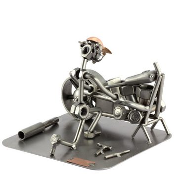 Steelman24 Dekofigur Steelman24 - Mécanicien De Moto - Sculpture de metal