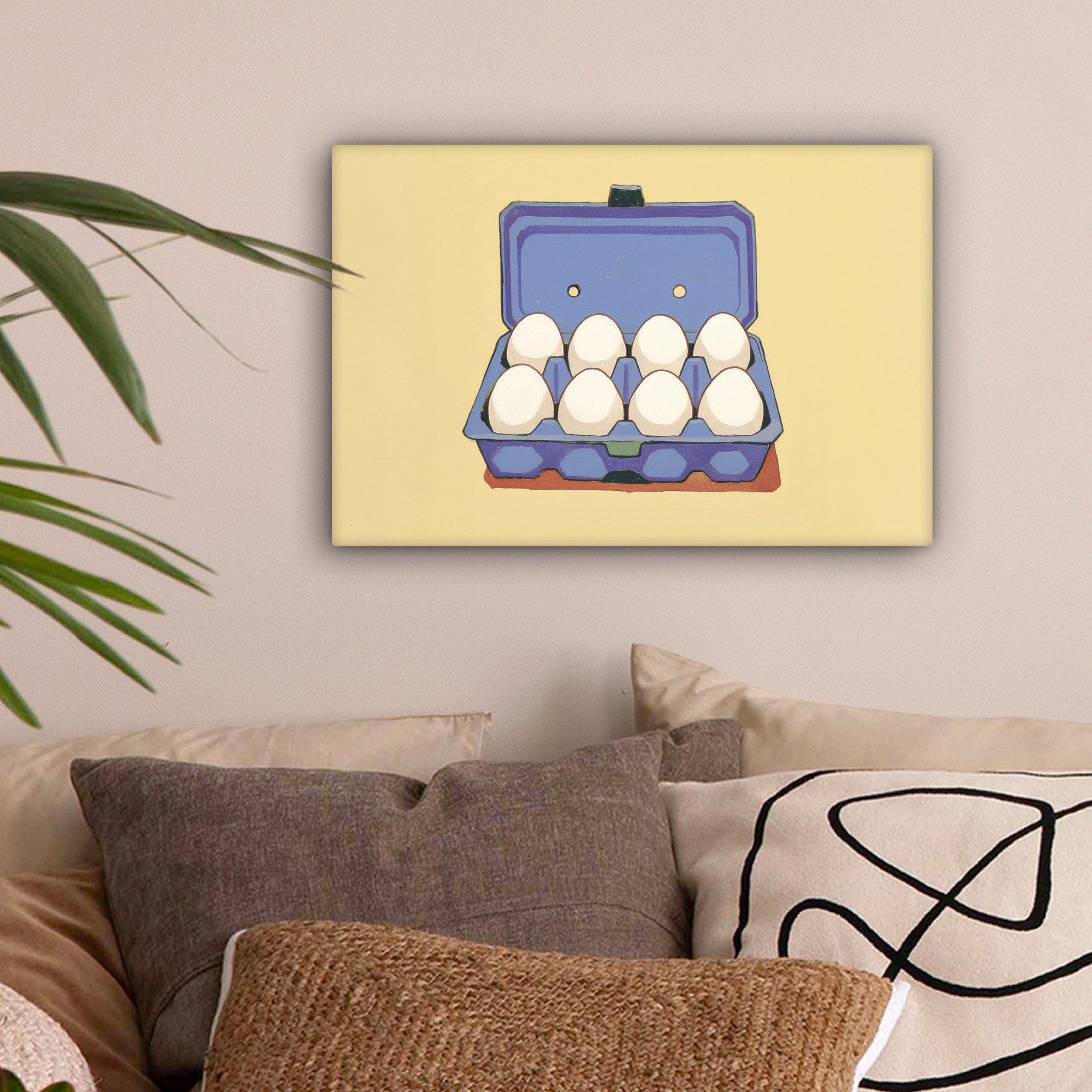OneMillionCanvasses® Leinwandbild Eier - Box - günstig online kaufen
