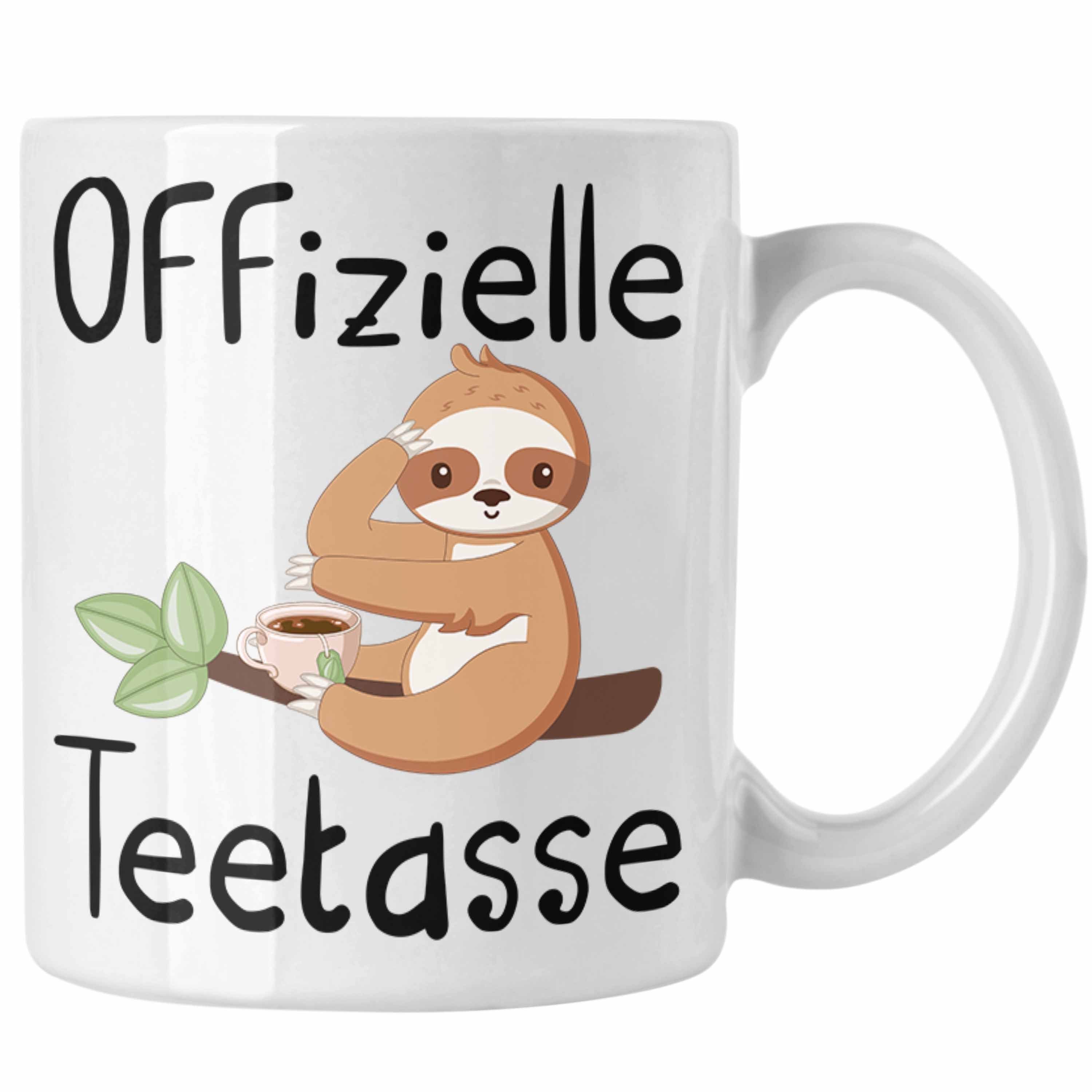 Trendation Tasse Offizielle Teetasse Geschenk Teetrinker Geschenkidee Tee-Tasse Weiss