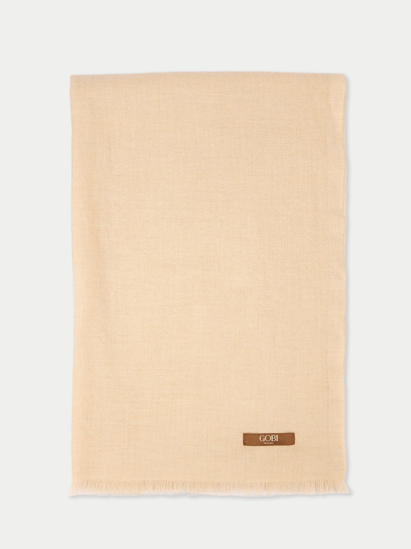 GOBI Cashmere Strickschal Naturfarbe Leichter Webschal aus Kaschmir