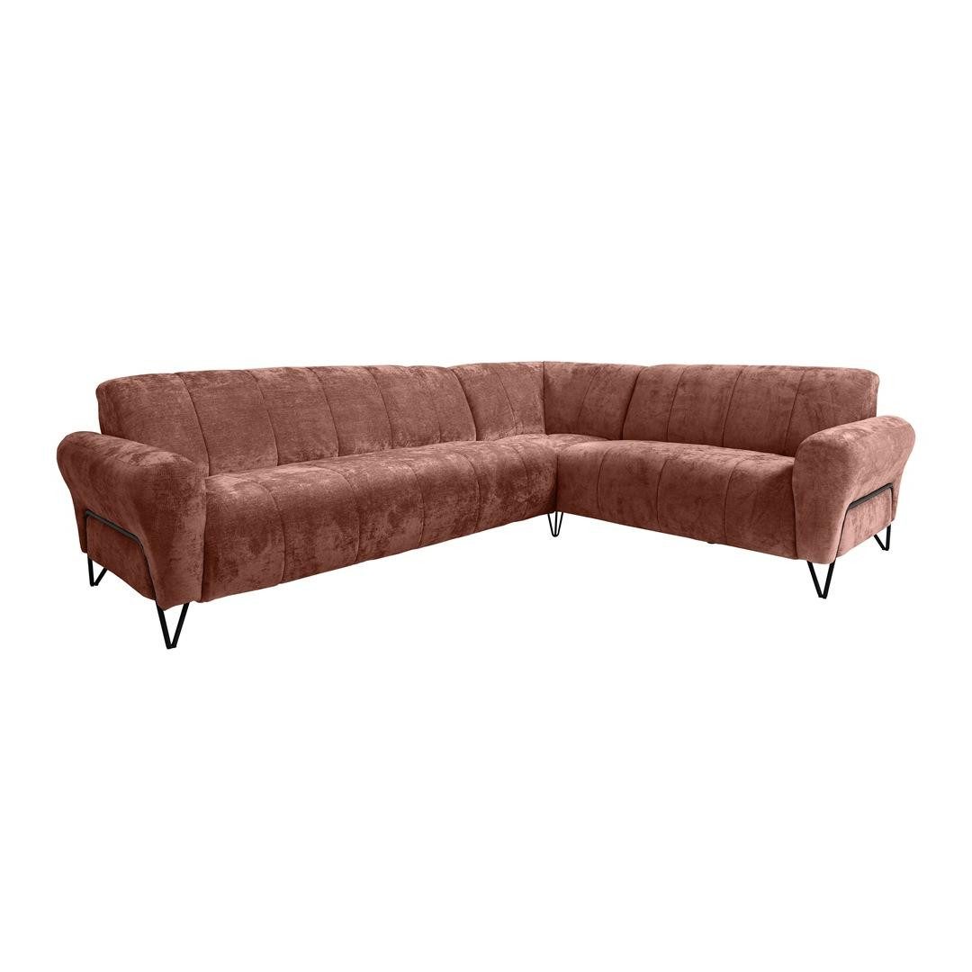 Beautysofa Ecksofa mit Metallbeine in schwarzer günstig online kaufen