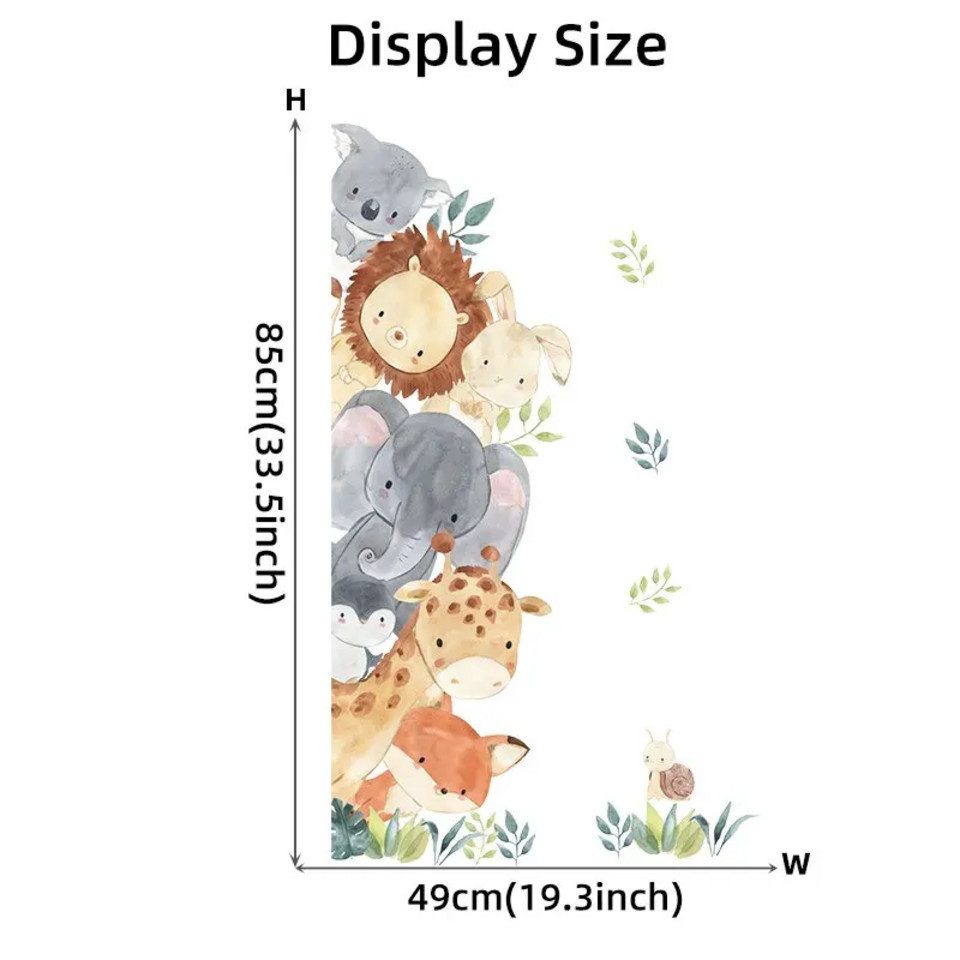 Montegoni Wandsticker Wandsticker Kinder Tier Wandsticker,Wandtattoo mit Waldtieren 93462 (Wandtattoo für Kinderzimmer, Peep Tiere Elefant Giraffe Kaninchen Wan – Bild 5 von 5