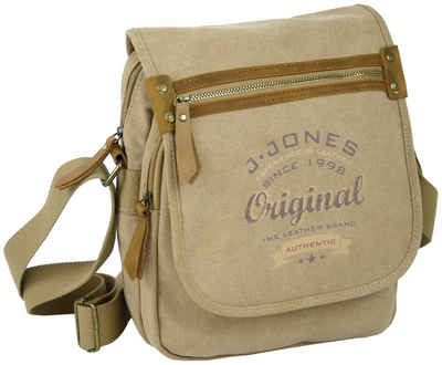 J JONES JENNIFER JONES Messenger Bag - Schultertasche aus Canvas - Umhängetasche 9 Liter Volumen, 25x31x12 cm