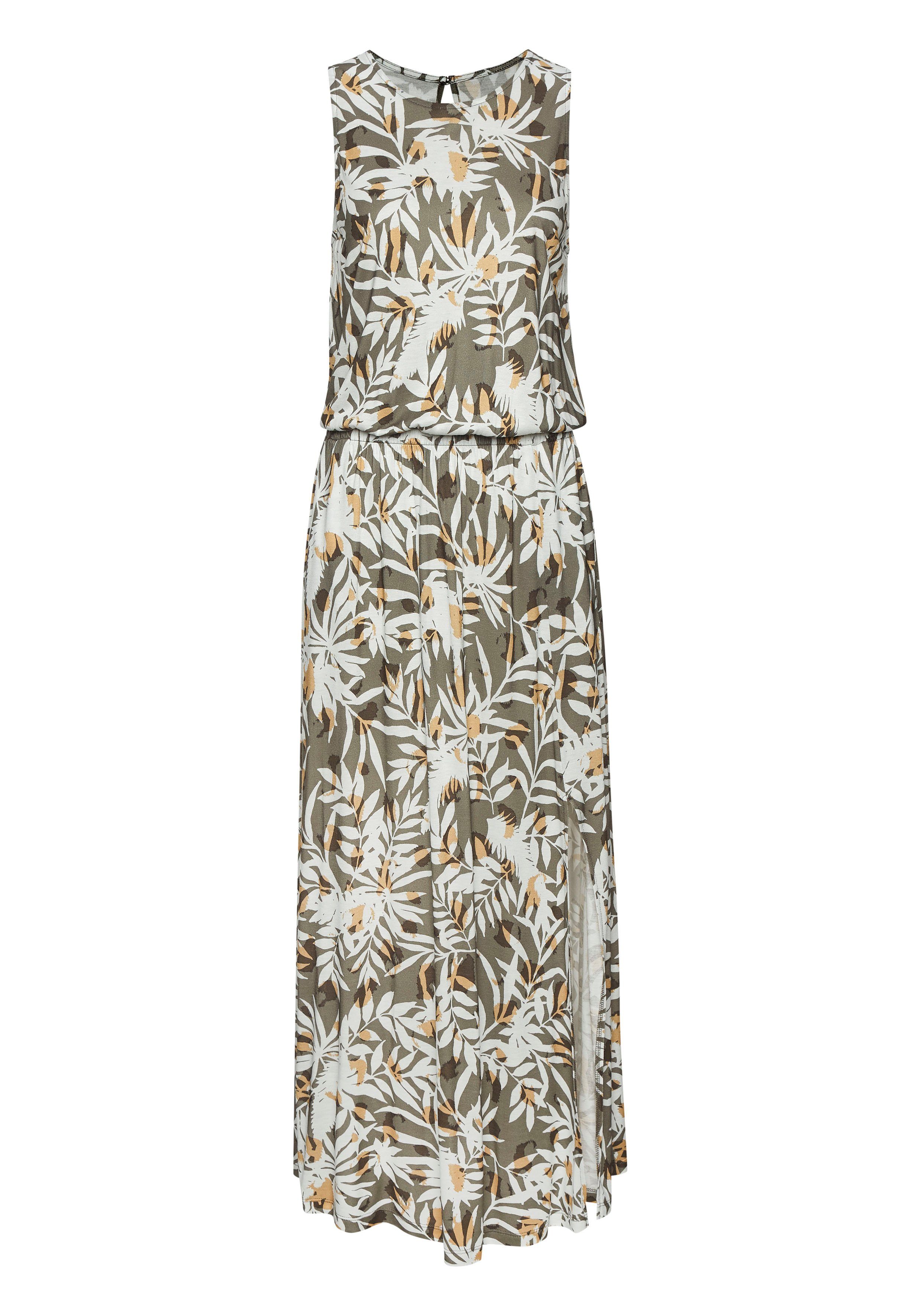 Vivance Maxikleid mit Alloverdruck, langes Sommerkleid mit Schlitz, Druckkl günstig online kaufen