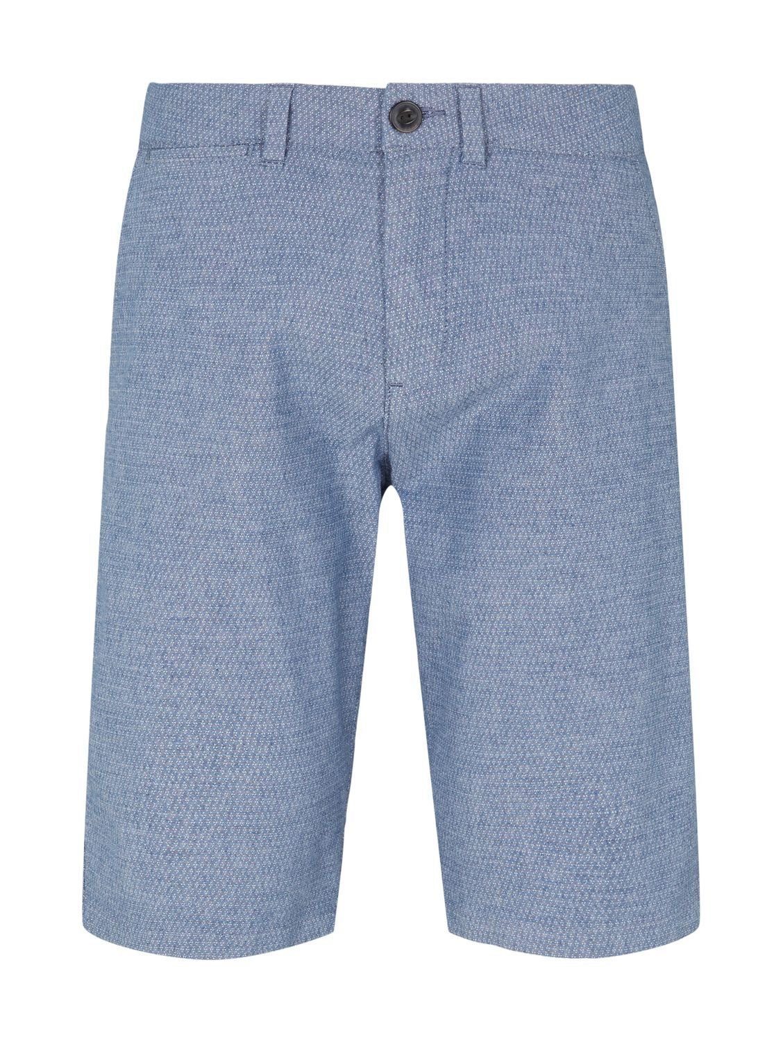 Dobby STRUCTURED Look TOM TAILOR 29300 Chambray mit Shorts Stretch