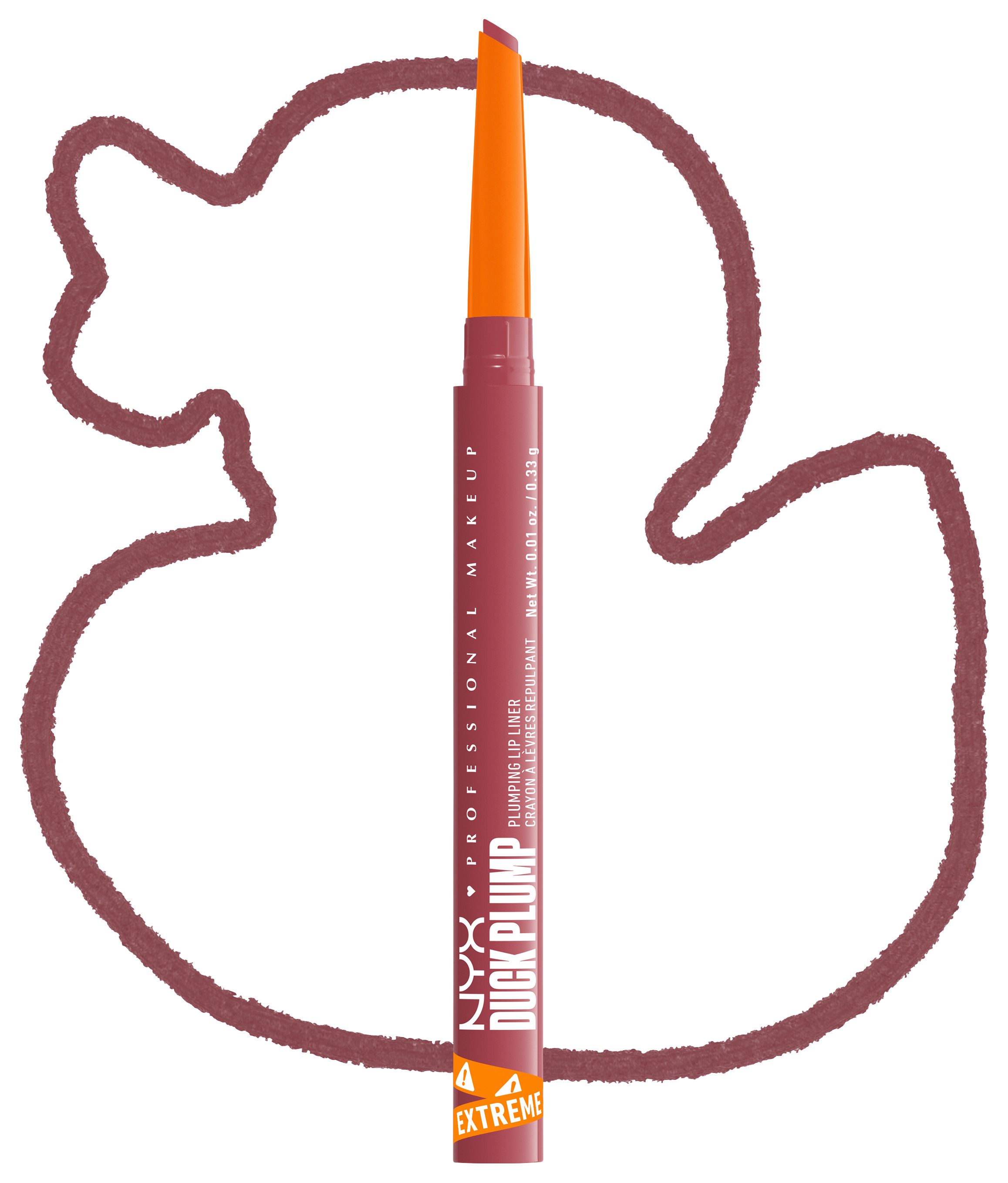 NYX PROFESSIONAL MAKEUP Lippenstift DUCK PLUMP PLUMPING LIP LINER, zaubert maximal pralle Lippen