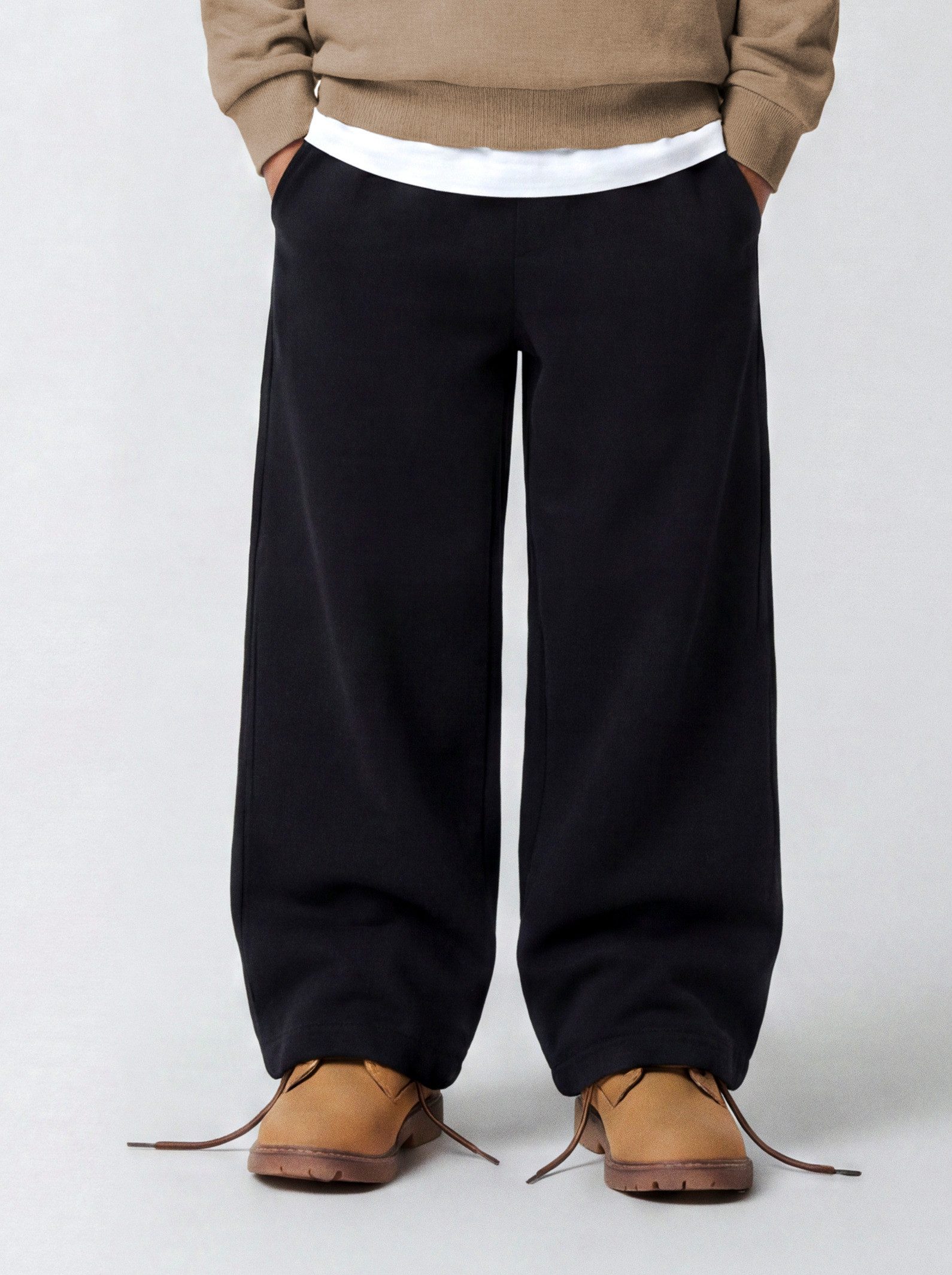 Name It Sweathose NKMNASIR WIDE SWE PANT BRU NOOS Baumwollmischung, wide fit