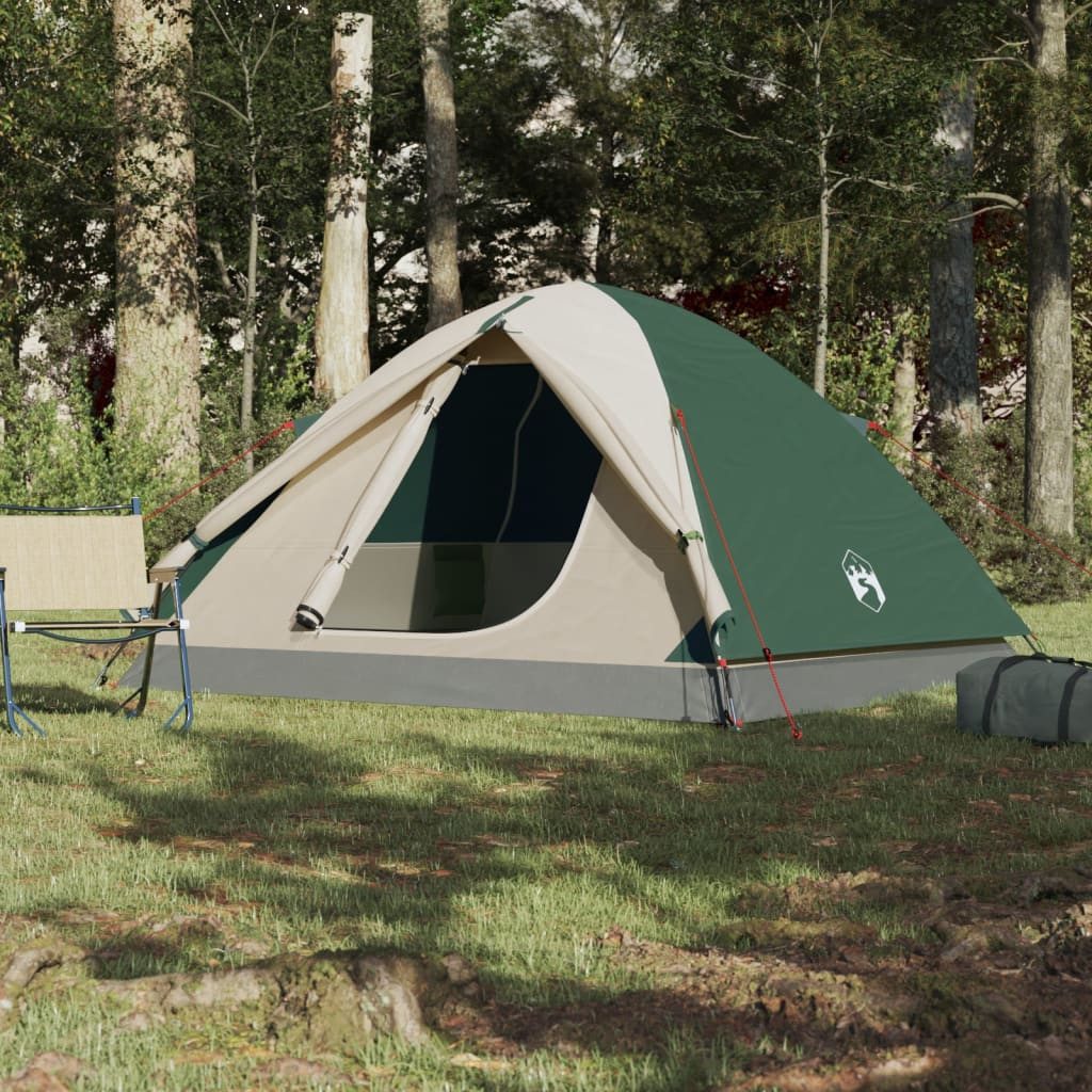 vidaXL Kuppelzelt 6-Personen Zelt Campingzelt Familienzelt Freizeitzelt 6 Personen Grün