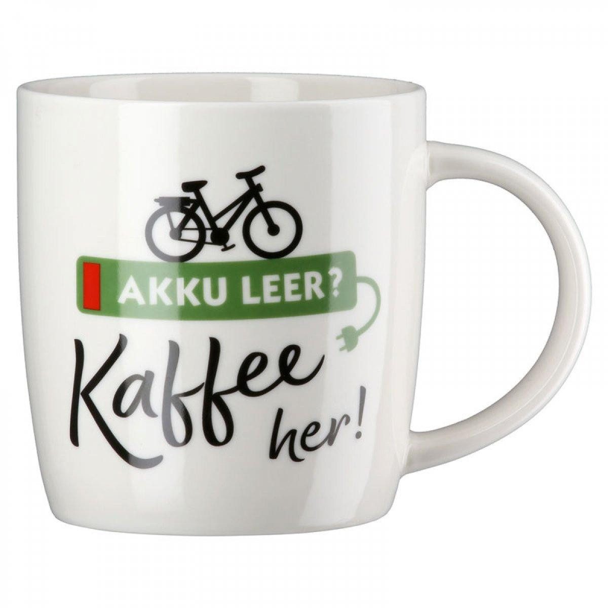 GILDE Tasse Henkelbecher Akku Leer? Kaffee her!