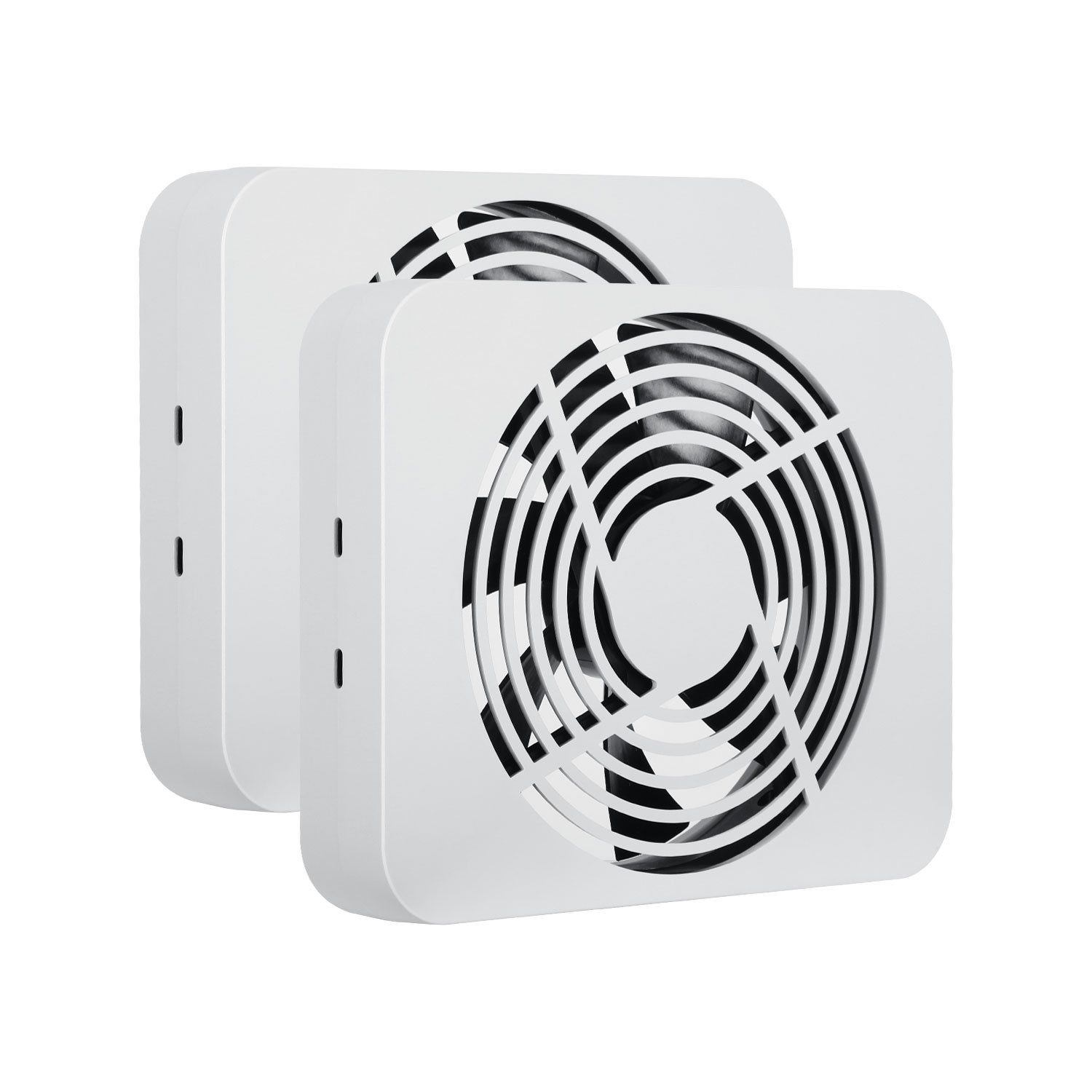 Clanmacy Heizkörperventilator Heizkörperverstärker regelbar mit Temperaturfühler, 1–3er Set, Weiß