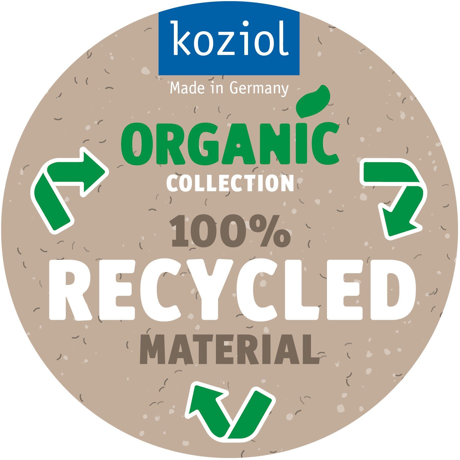 KOZIOL Thermobecher ISO 400 GO Kunststoff, biozirkulär, ml isolierend,melaminfrei,nachhaltigem TO doppelwandig, FLOWERS, Holz