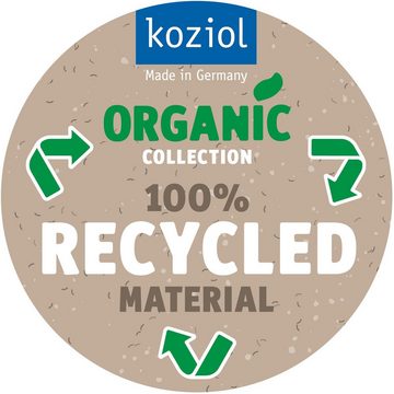 KOZIOL Thermobecher ISO TO GO FLOWERS, Holz, Kunststoff, doppelwandig, isolierend,melaminfrei,nachhaltigem biozirkulär, 400 ml