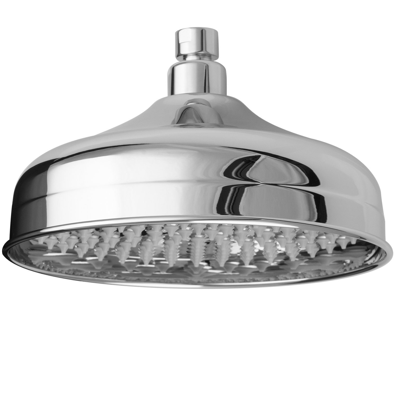 PaulGurkes Regenduschkopf, Nostalgie-Design, Messing verchromt, ECO-Begrenzer 10 l/min