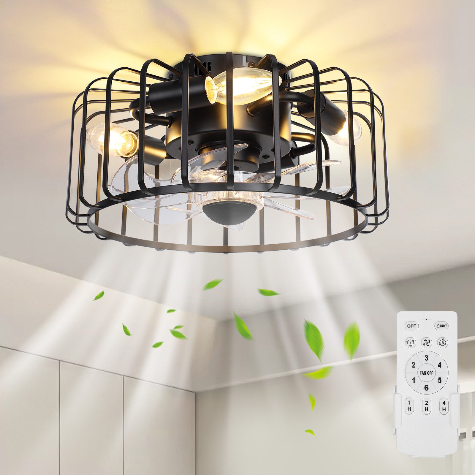 Sunicol Deckenventilator Retro Deckenventilator mit Beleuchtung, günstig online kaufen