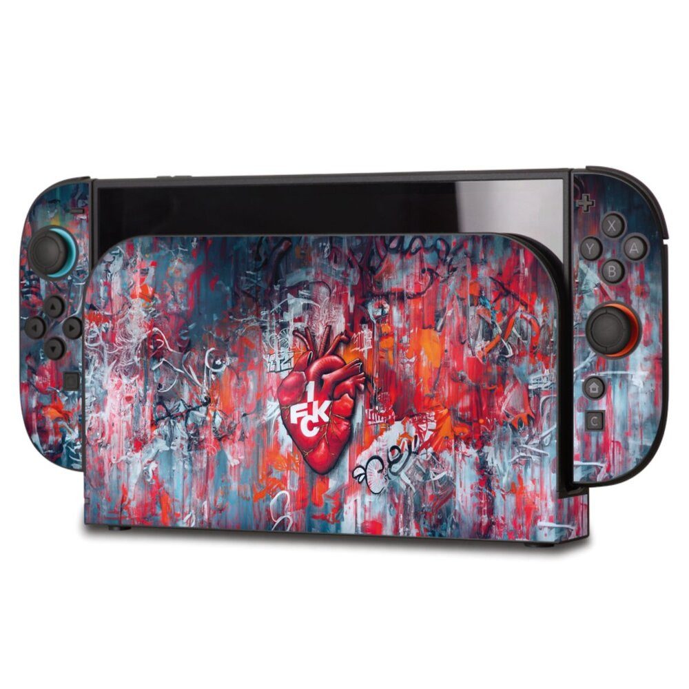 DeinDesign Konsolen-Cover 1. FCK Herz 1. FC Kaiserslautern 1.FCK Herz, Nintendo Switch 2 Skin Aufkleber Sticker Folie