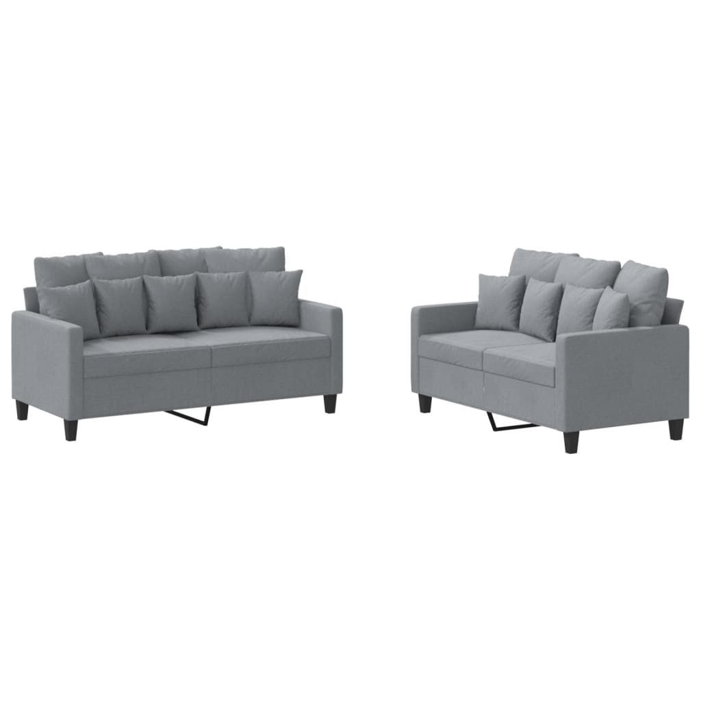 vidaXL Sofa 2-tlg. Sofagarnitur mit Kissen günstig online kaufen