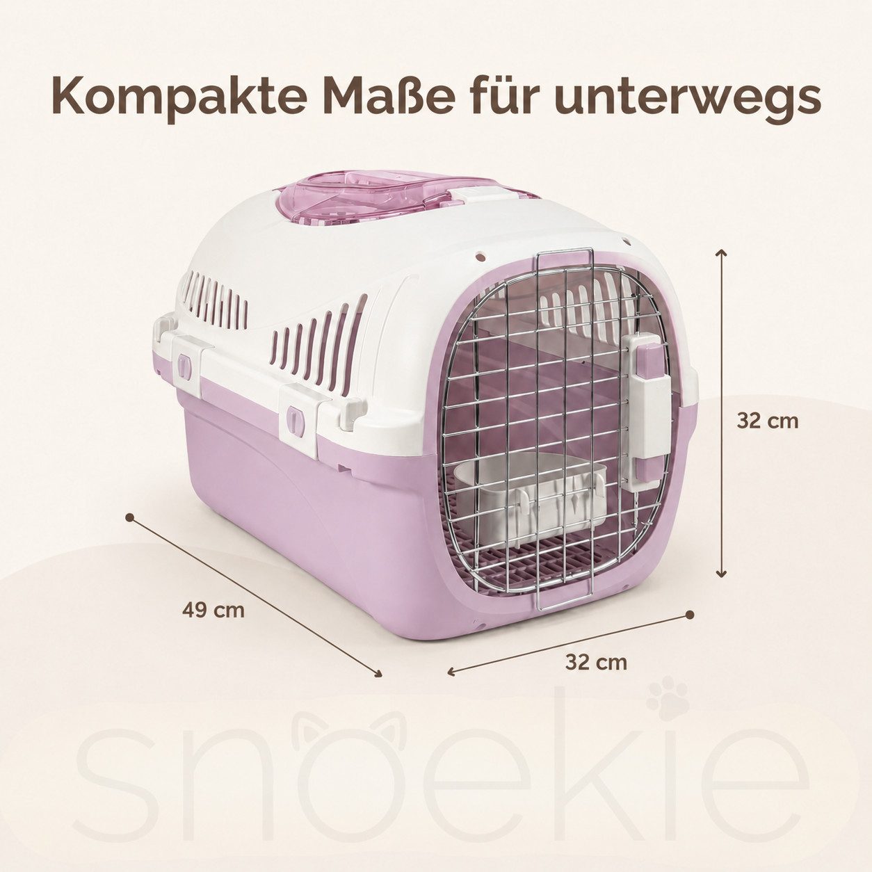 SNOEKIE Tiertransportbox SNOEKIE Tier-Transportbox für Katzen & kleine Hunde