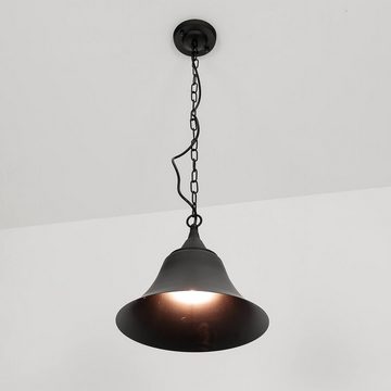 Licht-Erlebnisse Pendelleuchte BEDFORD, ohne Leuchtmittel, Hängelampe Küche Esstisch Schwarz Vintage Industrial Design