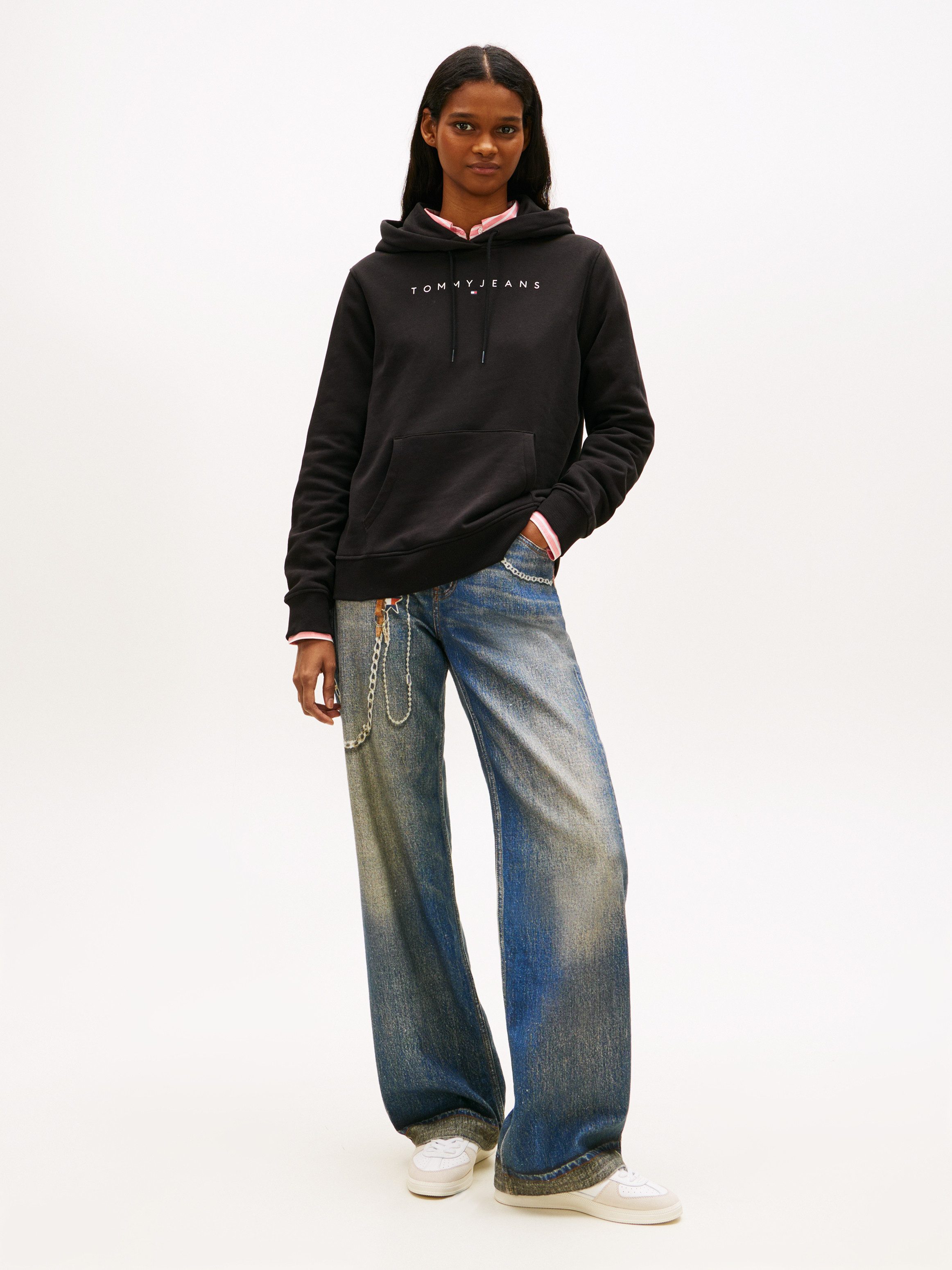 Tommy Jeans Kapuzensweatshirt TJW REG LINEAR HOODIE mit Logoschriftzug