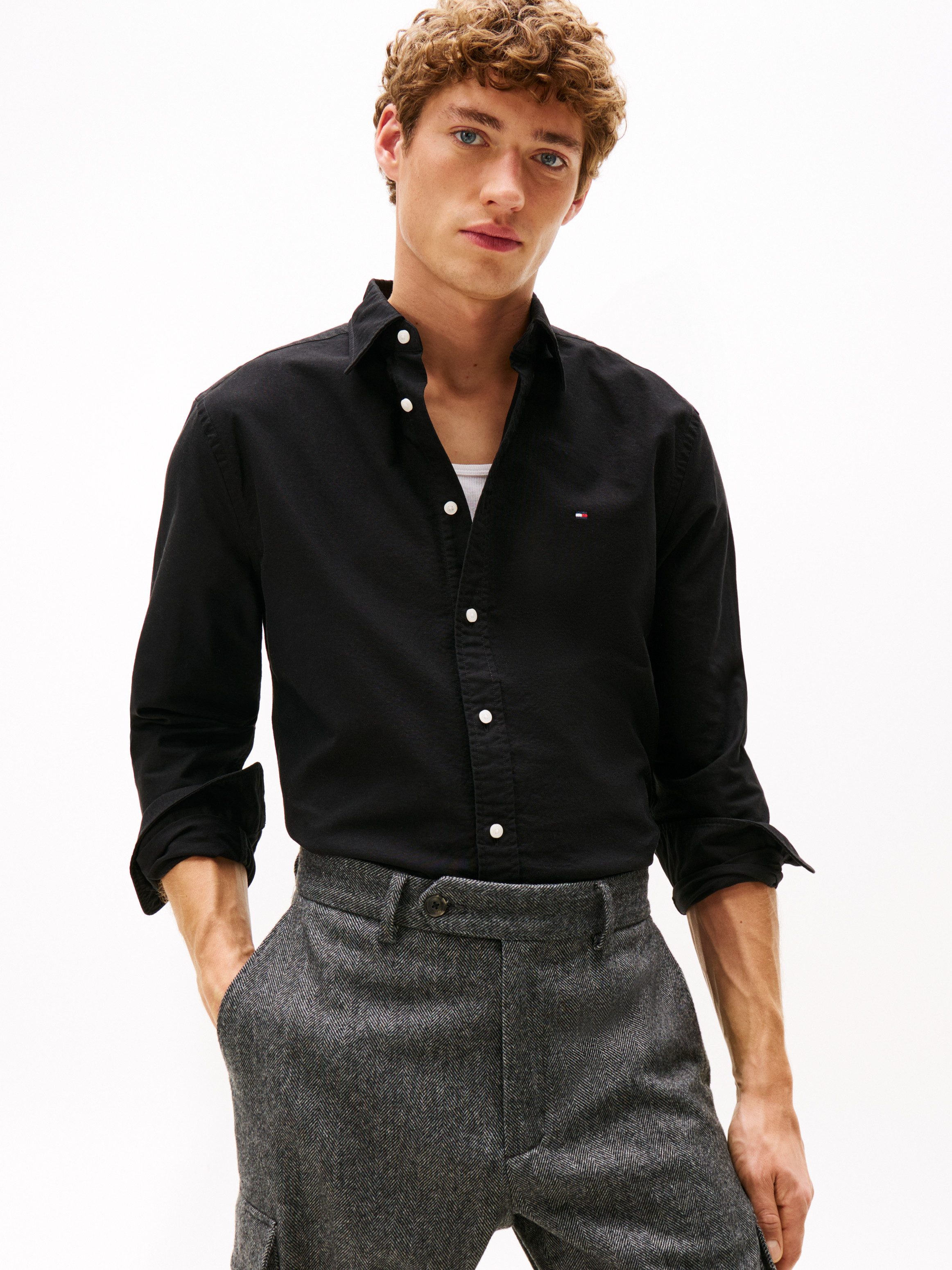 Tommy Hilfiger Langarmhemd SOLID HERITAGE OXFORD RF SHIRT günstig online kaufen