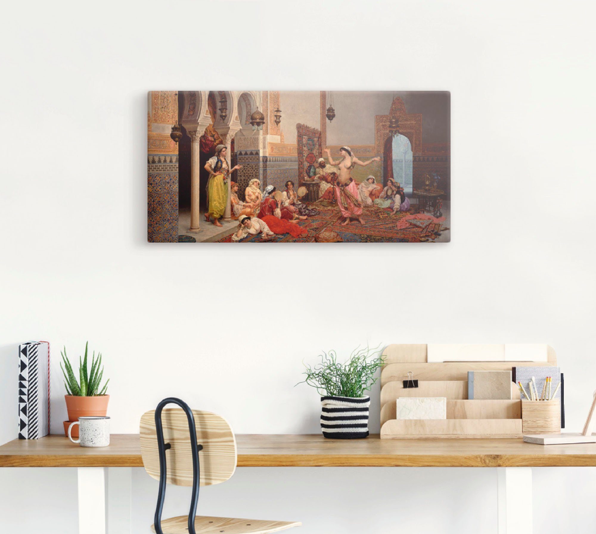 Artland Leinwandbild Tanz im Harem., Gruppen & Familien (1 St), auf Holzrahmen gespannt