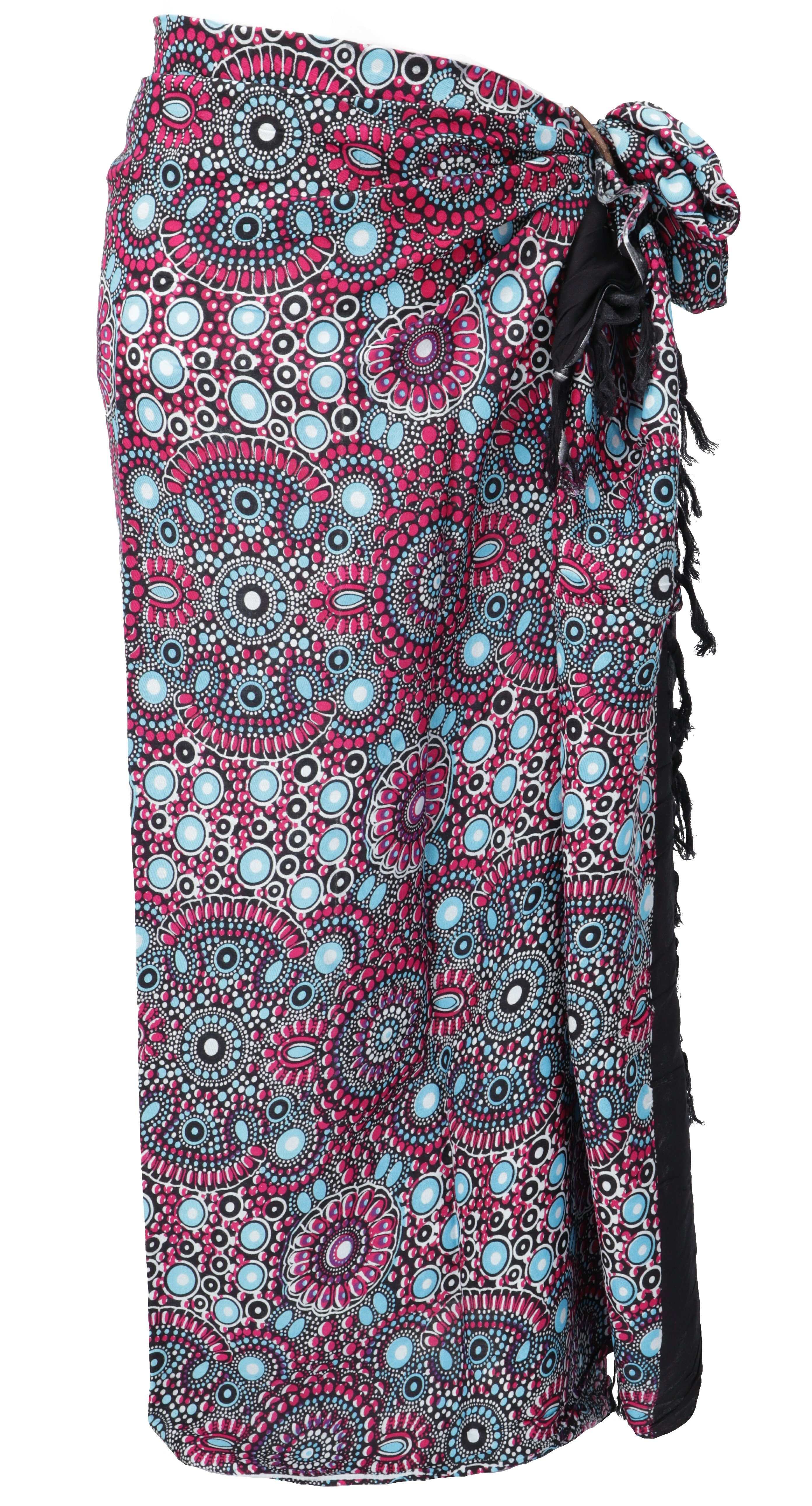 Guru-Shop Sarong Bali Sarong, Wandtuch, Wickelrock, Sarongkleid.. pink/blau