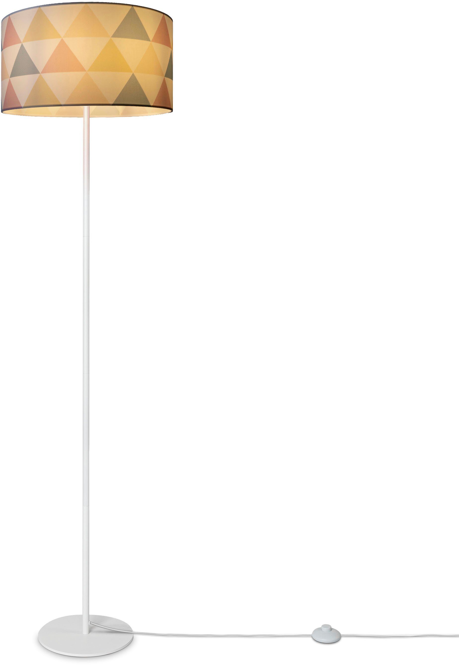 Paco Home Stehlampe Luca Dreieck Stehlampe Delta, ohne Stoffschirm Bunt Wohnzimmer Leuchtmittel, Textil Standleuchte