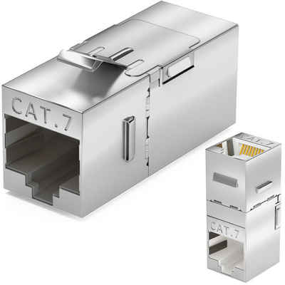 HB-DIGITAL Kabelverbinder-Sortiment Keystone Modul CAT 7 winkel Netzwerk Adapter Steckverbinder RJ45, Kontakte goldbeschichtet