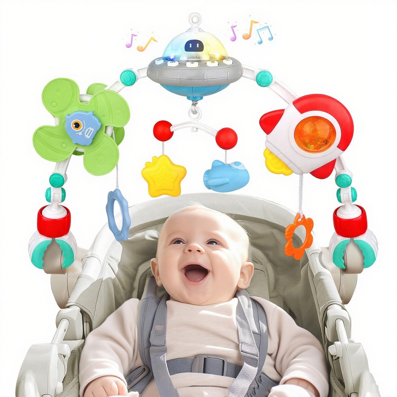 CLTYQ Mobile Kinderwagen-Spielzeug Mobile für Kinderbett Krippe mit Licht u günstig online kaufen