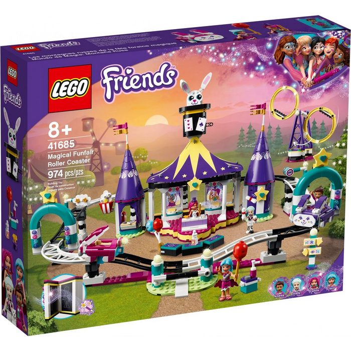 LEGO® Konstruktionsspielsteine LEGO® Friends - Magische Jahrmarktachterbahn (Set 974 St)