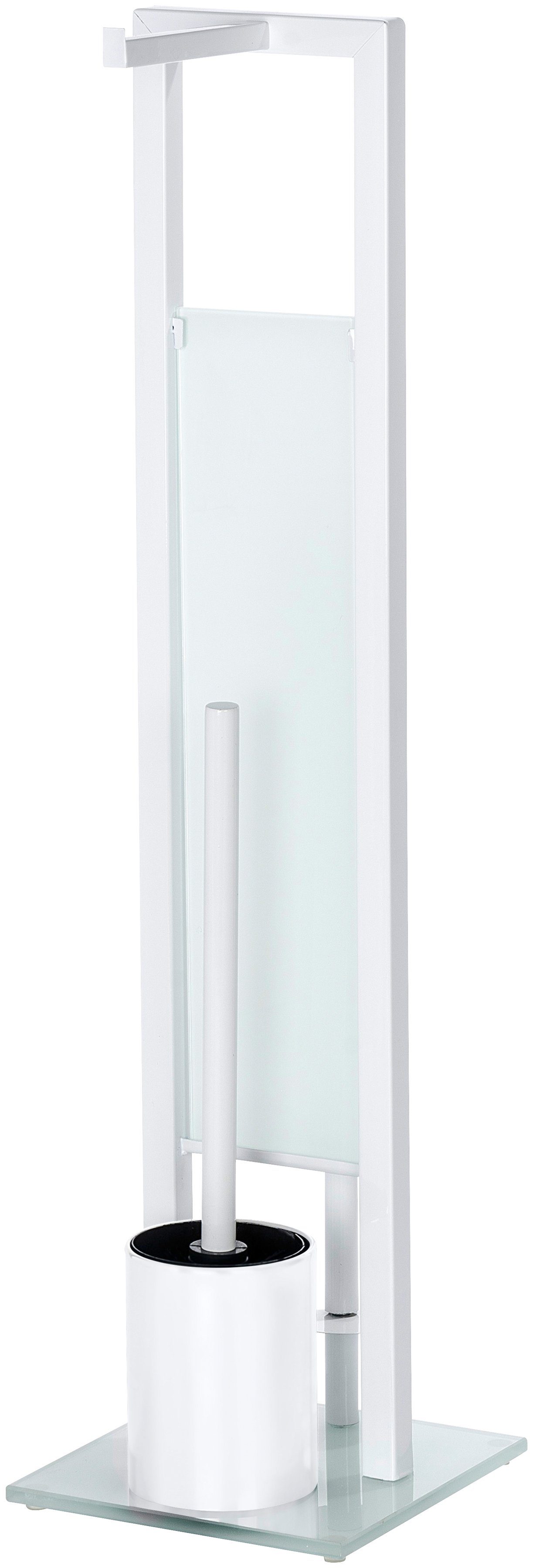 WENKO WC-Garnitur Rivalta, integrierter Toilettenpapierhalter und WC-Bürstenhalter