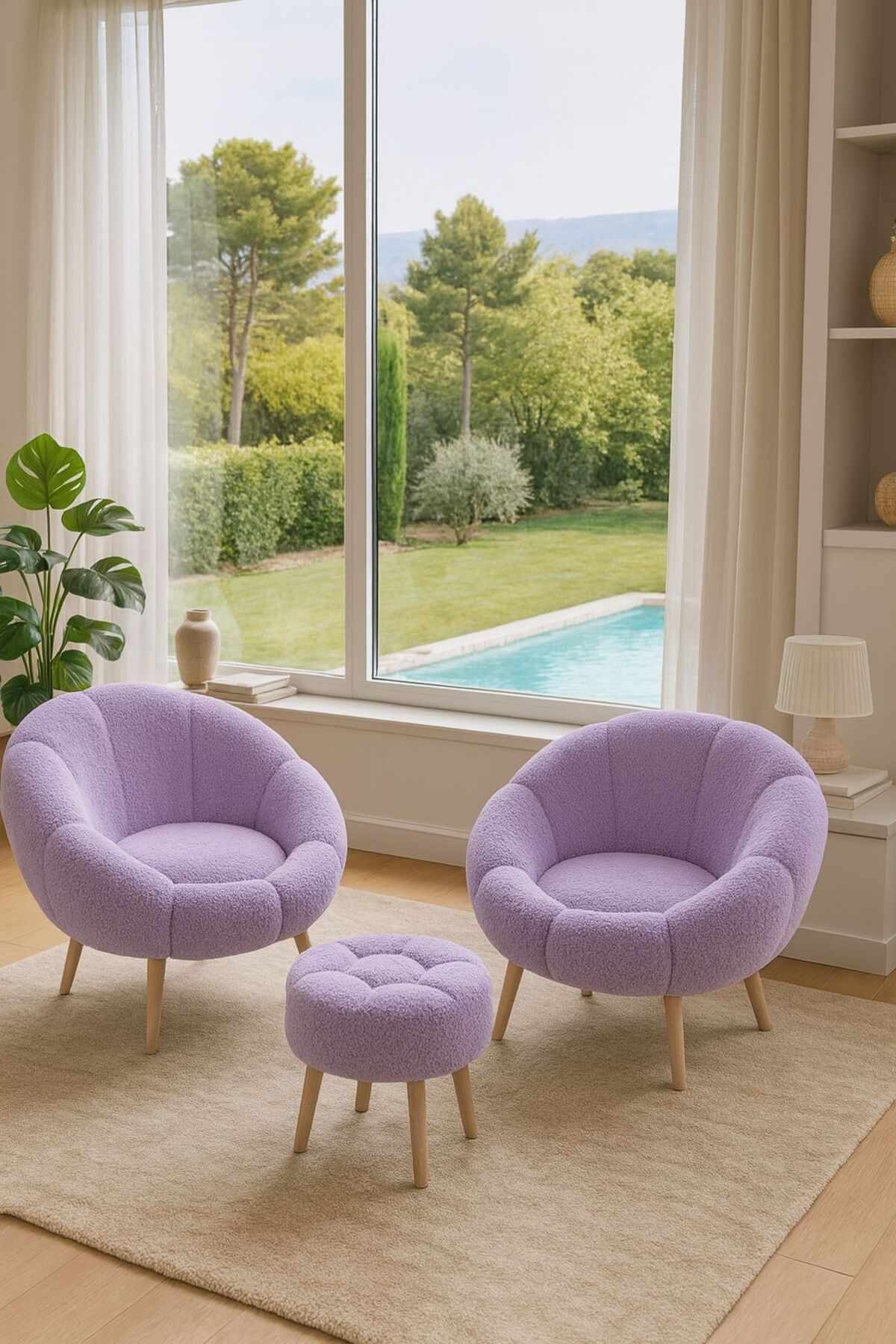 Skye Decor Sofa Lida Ohrensessel Set, 3 Teile, 3-teiliges Set