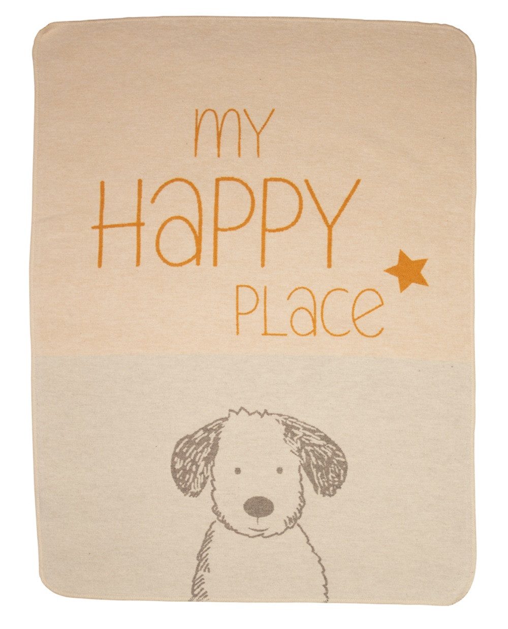 DAVID FUSSENEGGER Tierdecke Hundedecke 'my happy place' 70 x 90 cm